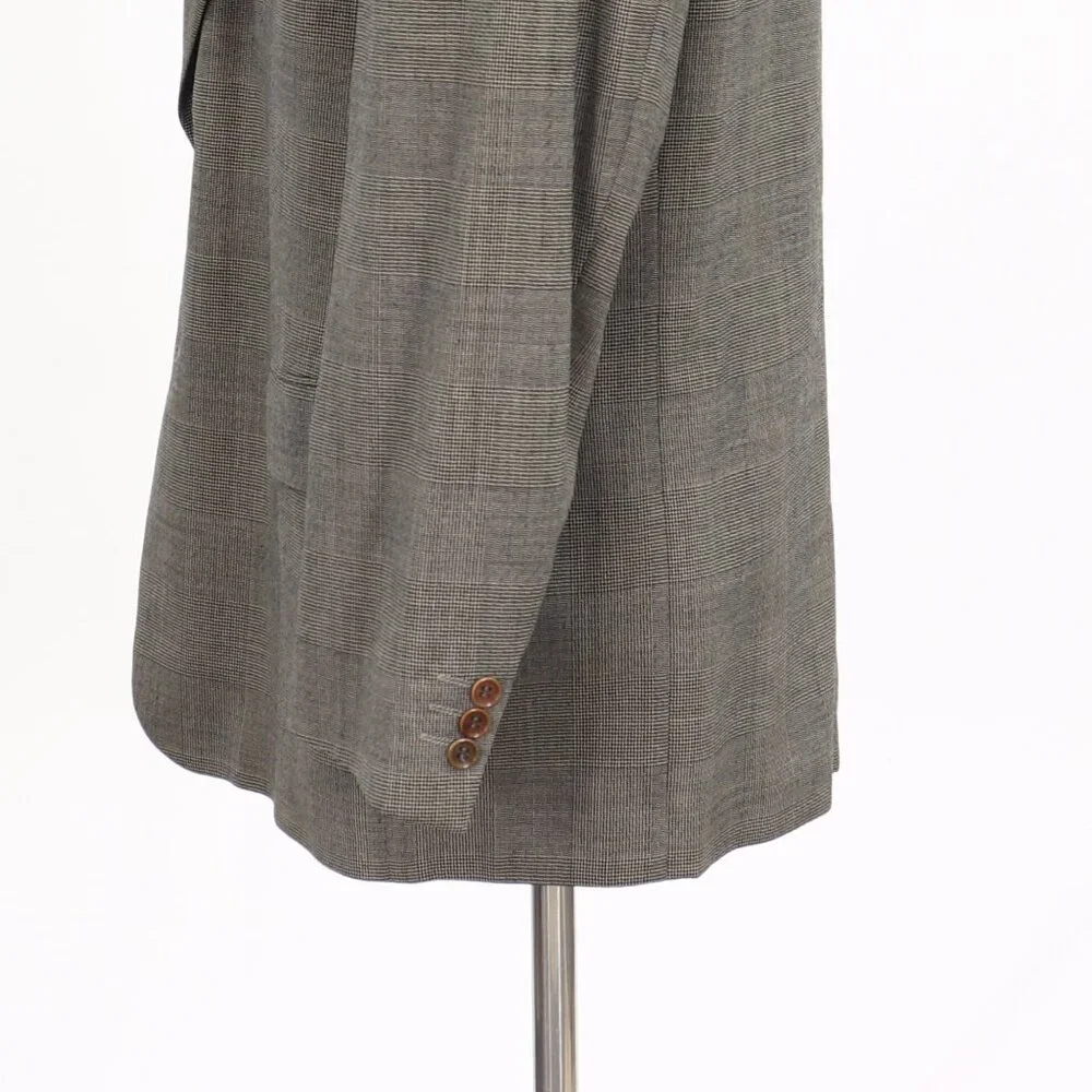 Hugo Boss 44R Brown Check 2-Button Sport Coat Blazer Jacket T239